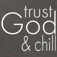 Trust God And Chill Cotton Canvas Backpack