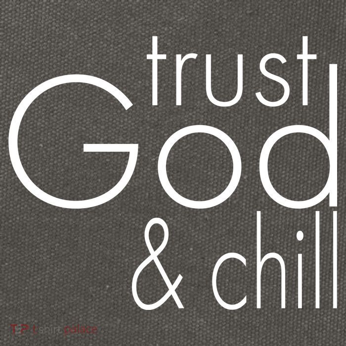 Trust God And Chill Cotton Canvas Backpack