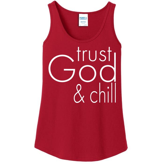 Trust God And Chill Ladies Essential Tank