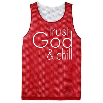 Trust God And Chill Mesh Reversible Basketball Jersey Tank