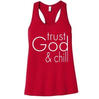 Trust God And Chill Womens Tank Top