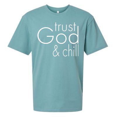 Trust God And Chill Sueded Cloud Jersey T-Shirt