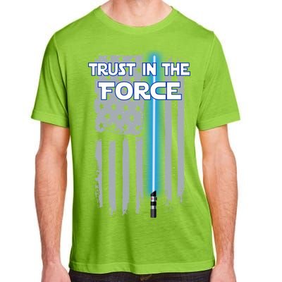 Trust In The Force American Blue Lightsaber Police Flag Adult ChromaSoft Performance T-Shirt