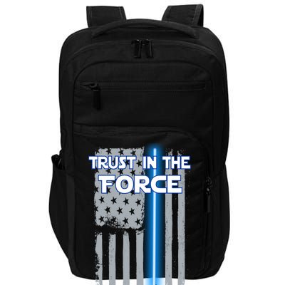 Trust In The Force American Blue Lightsaber Police Flag Impact Tech Backpack