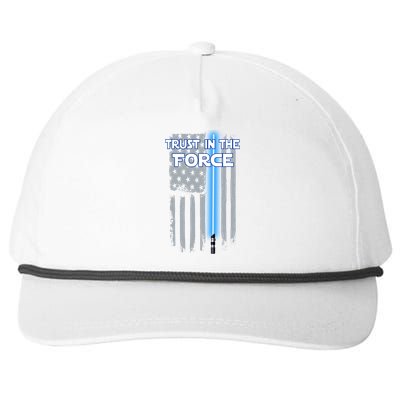 Trust In The Force American Blue Lightsaber Police Flag Snapback Five-Panel Rope Hat