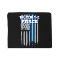 Trust In The Force American Blue Lightsaber Police Flag Mousepad