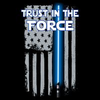 Trust In The Force American Blue Lightsaber Police Flag Premium T-Shirt