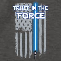 Trust In The Force American Blue Lightsaber Police Flag Vector Backpack