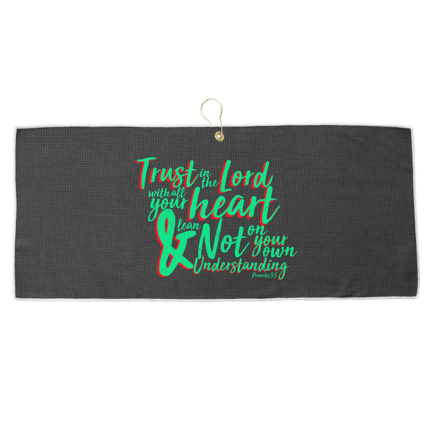 Trust In The Lord Large Microfiber Waffle Golf Towel