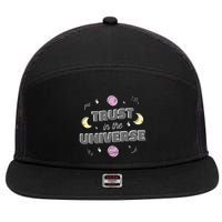 Trust In The Universe Space 7 Panel Mesh Trucker Snapback Hat