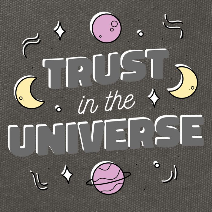 Trust In The Universe Space Cotton Canvas Backpack