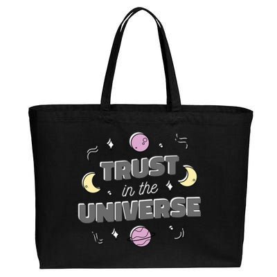 Trust In The Universe Space Cotton Canvas Jumbo Tote