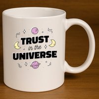 Trust In The Universe Space 11oz C Handle Ceramic Mug