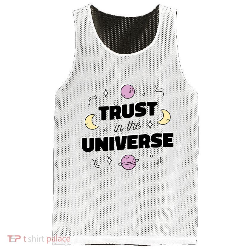 Trust In The Universe Space Mesh Reversible Basketball Jersey Tank