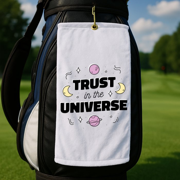Trust In The Universe Space Golf Towel