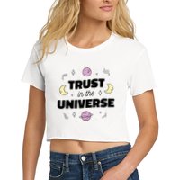 Trust In The Universe Space Crop Top