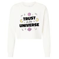 Trust In The Universe Space Cropped Pullover Crew
