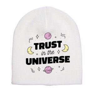 Trust In The Universe Space Short Acrylic Beanie