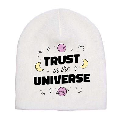 Trust In The Universe Space Short Acrylic Beanie