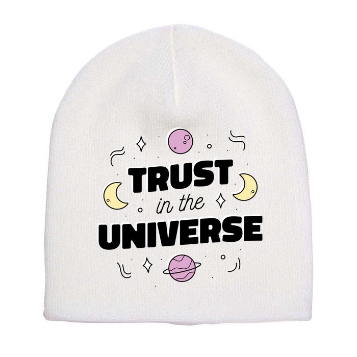 Trust In The Universe Space Short Acrylic Beanie