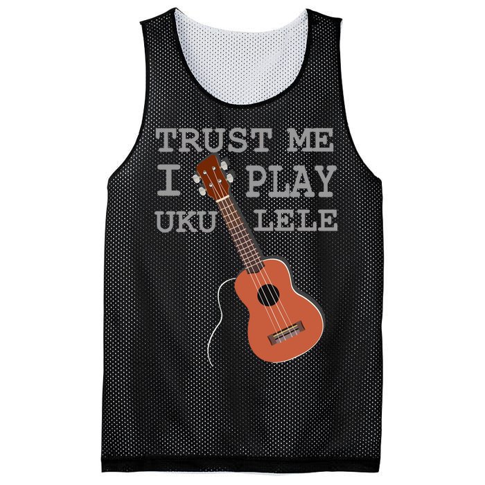 Trust Me I Play Ukulele Mesh Reversible Basketball Jersey Tank