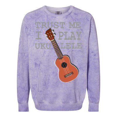 Trust Me I Play Ukulele Funny Music Colorblast Crewneck Sweatshirt