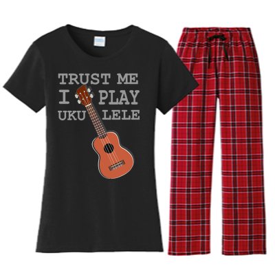 Trust Me I Play Ukulele Funny Music Women's Flannel Pajama Set