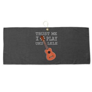 Trust Me I Play Ukulele Funny Music Large Microfiber Waffle Golf Towel