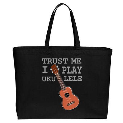 Trust Me I Play Ukulele Funny Music Cotton Canvas Jumbo Tote