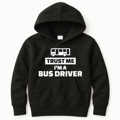 Trust Me I'm A Bus Driver Kids Hoodie