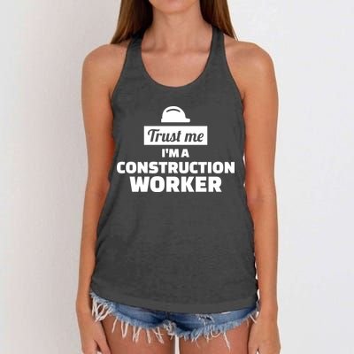 Trust Me I'm A Construction Worker Women's Knotted Racerback Tank