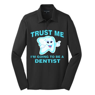 Trust Me I'm A Dentist Silk Touch Performance Long Sleeve Polo