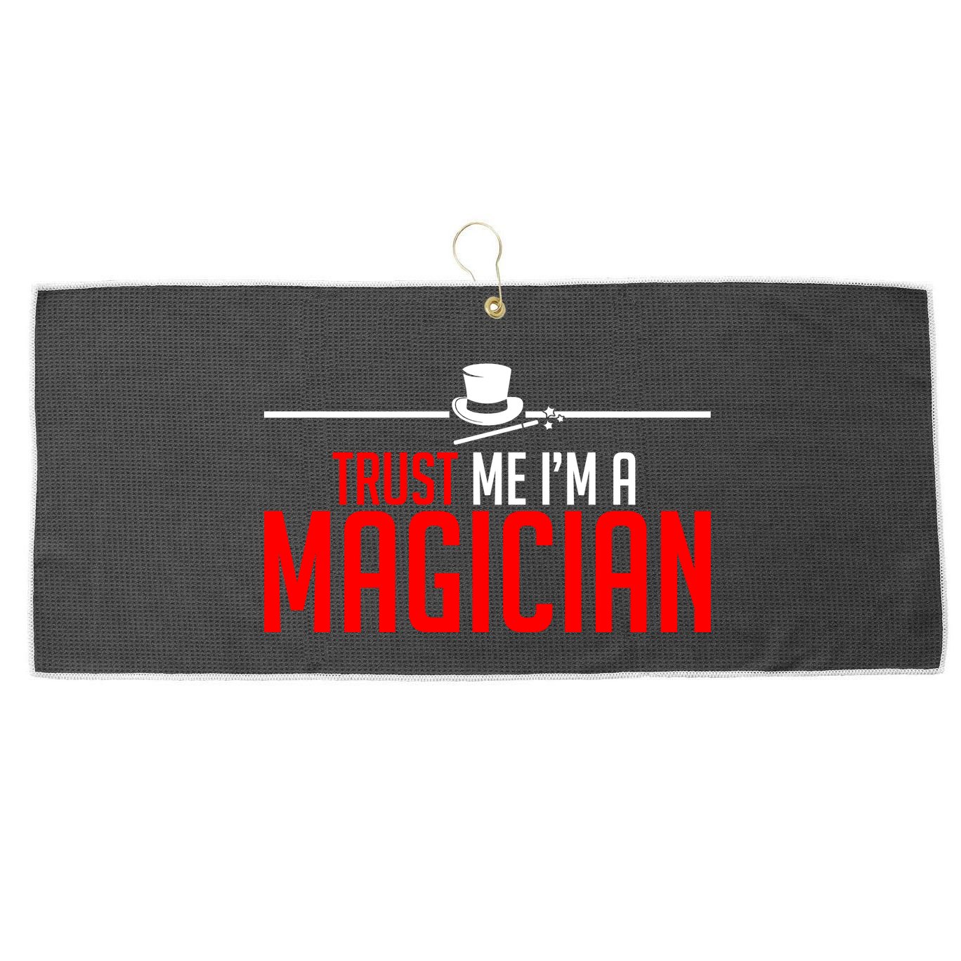 Trust Me I'm A Magician Large Microfiber Waffle Golf Towel