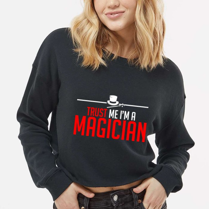 Trust Me I'm A Magician Cropped Pullover Crew