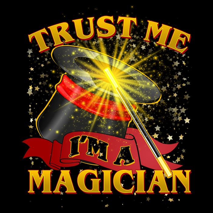 Trust Me I'm A Magician Funny Stripe Pom Pom Beanie