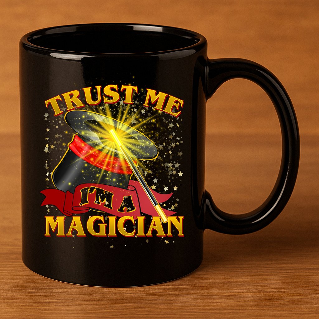 Trust Me I'm A Magician Funny 11oz C Handle Ceramic Mug
