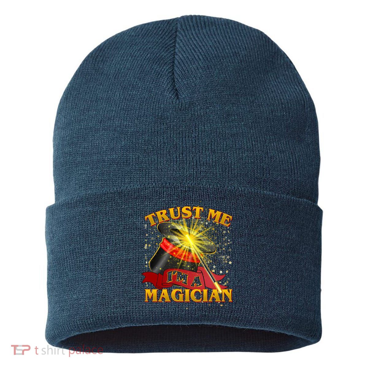 Trust Me I'm A Magician Funny Sustainable Knit Beanie