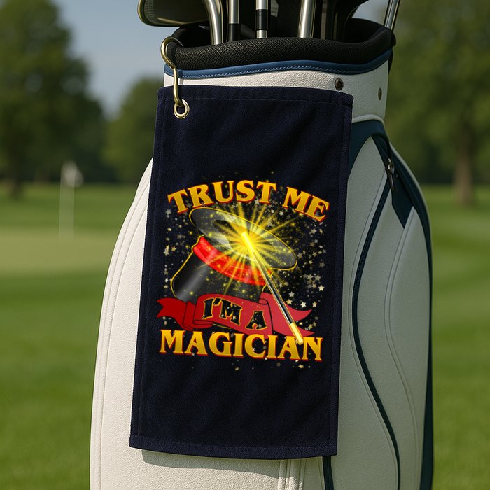 Trust Me I'm A Magician Funny Golf Towel