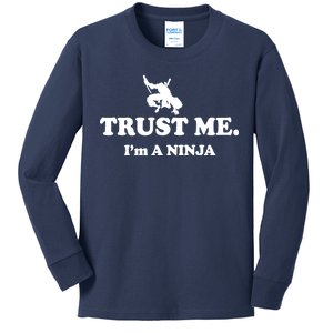 Trust Me I'm A Ninja Kids Long Sleeve Shirt