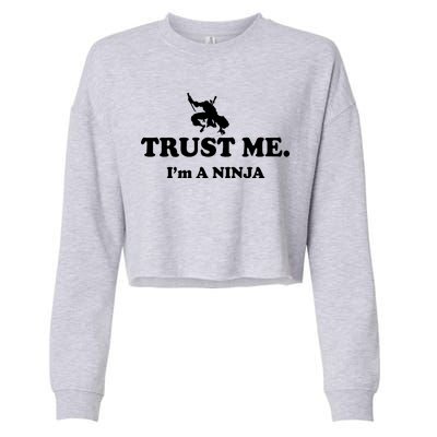 Trust Me I'm A Ninja Cropped Pullover Crew