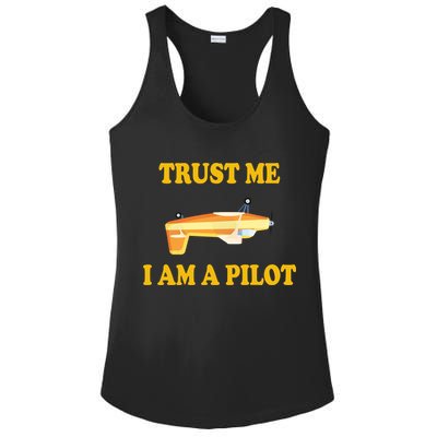 Trust Me I'm A Pilot Ladies PosiCharge Competitor Racerback Tank