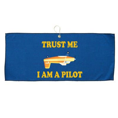 Trust Me I'm A Pilot Large Microfiber Waffle Golf Towel