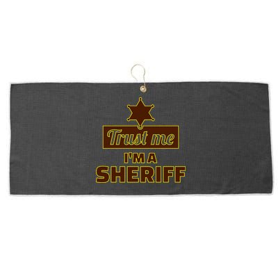Trust Me I'm A Sheriff Large Microfiber Waffle Golf Towel