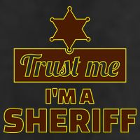 Trust Me I'm A Sheriff Large Microfiber Waffle Golf Towel