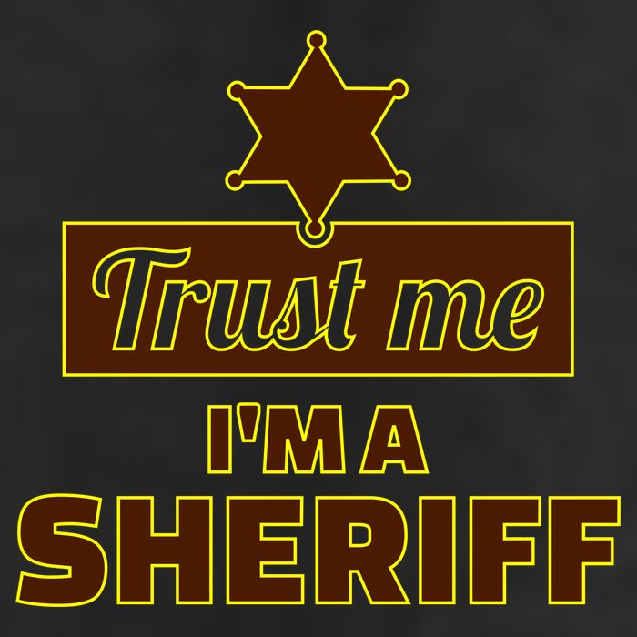Trust Me I'm A Sheriff Large Microfiber Waffle Golf Towel