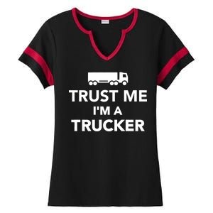 Trust Me I'm A Trucker Ladies Halftime Notch Neck Tee