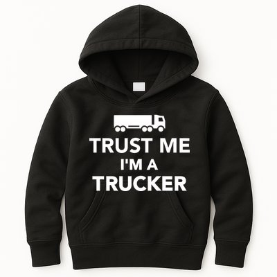 Trust Me I'm A Trucker Kids Hoodie