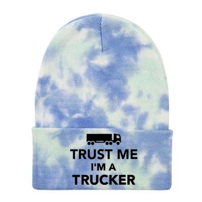 Trust Me I'm A Trucker Tie Dye 12in Knit Beanie