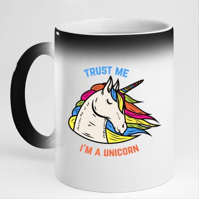 Trust Me I'm A Unicorn 11oz Black Color Changing Mug