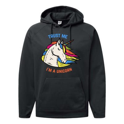 Trust Me I'm A Unicorn Performance Fleece Hoodie